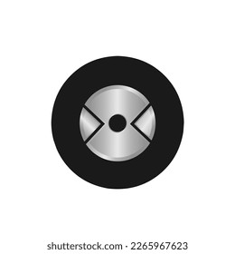 diseño de logotipo de icono redondo abstracto de color plata