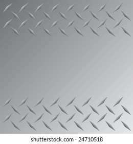 A silver colored diamond plate layout that tiles seamlessly in any direction.  This vector image is easily customized to any other style.