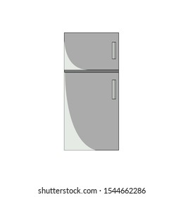 silver colour refrigerator vector image