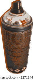 a silver coloured spray can
