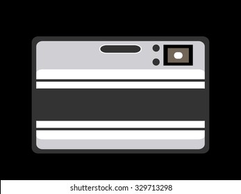 Silver Compact Camera Vector