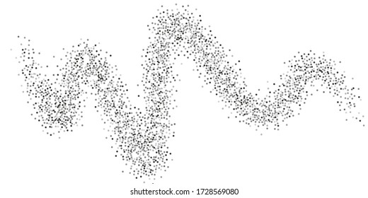 Silver confetti dots on a white background. Luxury holiday background. Silver grainy abstract texture shimmers on a white background. Design element. Vector illustration, eps 10.