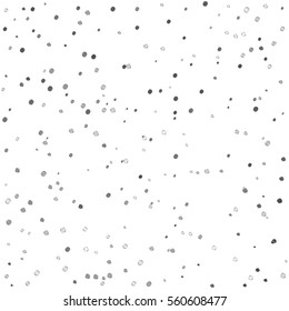 Silver Confetti Falling On Transparent Background. Vector Illustration
