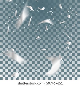Silver confetti illustration