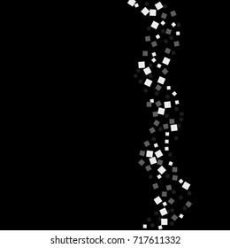 Silver confetti on a black background. Luxury New Year Background. Silver grainy abstract texture on a black background. Element of design. Vector illustration, EPS 10.