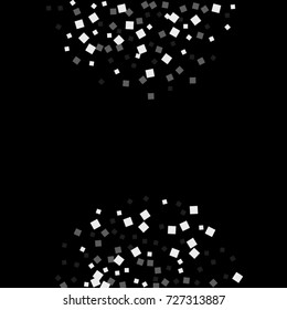 Silver confetti on a black background. Luxury New Year Background. Silver grainy abstract texture on a black background. Element of design. Vector illustration, EPS 10.