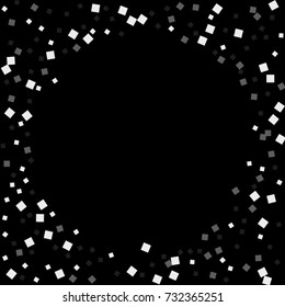 Silver confetti on a black background. Luxury New Year Background. Silver grainy abstract texture on a black background. Element of design. Vector illustration, EPS 10.