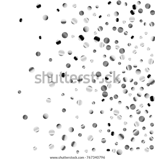 Silver Confetti On White Background Luxury Stock Vector (Royalty Free