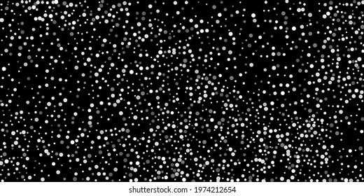 Silver confetti point on a black background. Luxury festive background. Decorative element. Element of design. Vector illustration, EPS 10. 