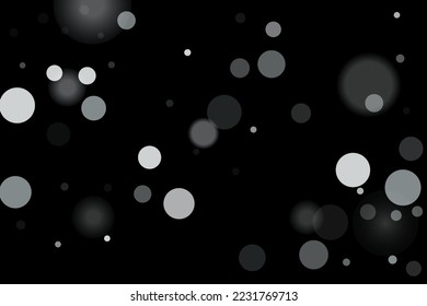 Un confeti plateado apunta sobre un fondo negro. Lujoso marco festivo. La textura abstracta granulada de plata se desborda sobre un fondo negro. Elemento de diseño. Ilustración del vector, EPS 10. 