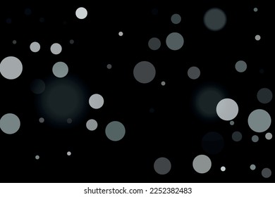 Un confeti plateado apunta sobre un fondo negro. Lujoso marco festivo. La textura abstracta granulada de plata se desborda sobre un fondo negro. Elemento de diseño. Ilustración del vector, EPS 10. 
