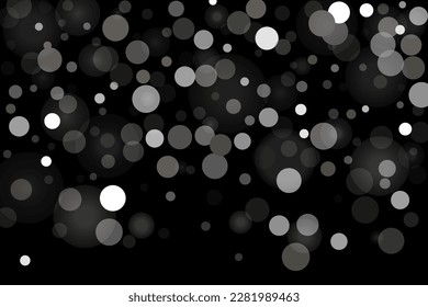 Un confeti plateado apunta sobre un fondo negro. Lujoso marco festivo. La textura abstracta granulada de plata se desborda sobre un fondo negro. Elemento de diseño. Ilustración del vector, EPS 10. 