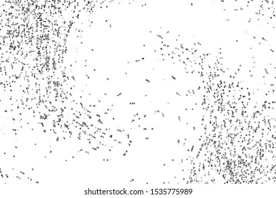 Silver confetti point on a white background. Luxury festive background. Silver grainy abstract texture overflows against a black background. Element of design. Vector illustration, EPS 10. 