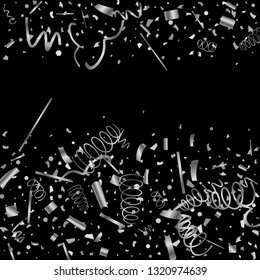 Silver Confetti Silver Texture Glitter On Stock Vector (Royalty Free ...