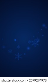 Silver Confetti Vector Blue Background. Winter Snowfall Backdrop. Gray Holiday Holiday. Sky Snow Card.