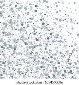 Silver Confetti. Vector Festive Illustration. Holiday Decorative Tinsel Element for Design