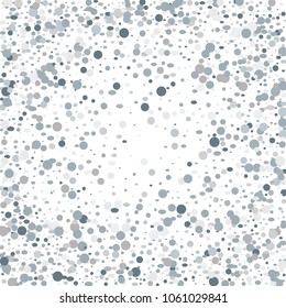 Silver Confetti. Vector Festive Illustration. Holiday Decorative Tinsel Element for Design