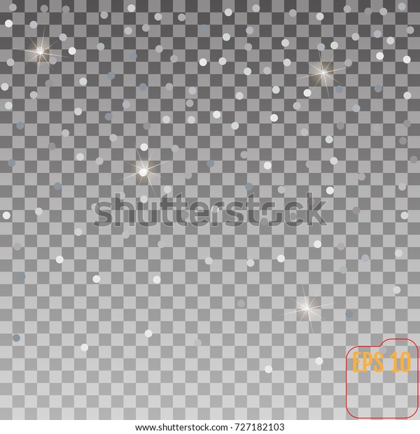 Silver Confetti Vector Transparent Background Silver Stock Vector