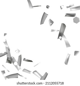 
Confeti plateado. Efecto difuso intenso. Papel festivo. Gran diseño para cualquier propósito. Vacaciones, cumpleaños. La plata secuela. Luminoso resplandor.