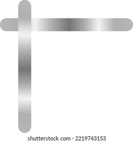 Silver Corner Border Vector Illustration
