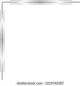 Ilustración del vector de borde de esquina plateado