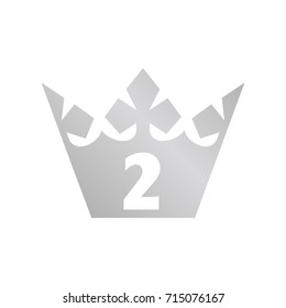 Silver crown icon / 2nd place 