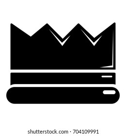Silver crown icon. Simple illustration of silver crown vector icon for web
