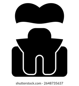 Silver Crown solid icon isolated on white