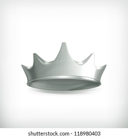 Silver crown, vector