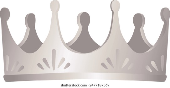 silver crown vector ranking icon