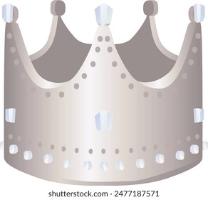 silver crown vector ranking icon