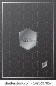 Silver Cube Abstract Pattern Background Vector