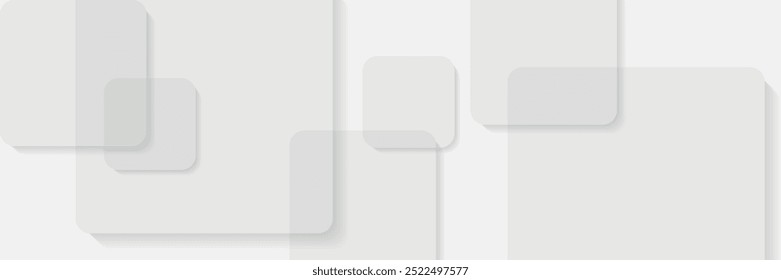 Silver cube. Grey box metallic shape. Vector square block set. 3D cubic objects