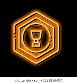 silver cup game reward neon light sign vector. silver cup game reward illustration