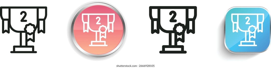 silberne Tasse Symbol. Design mit dünnen Linien, regelmäßigen Linien und Schaltflächen einzeln auf weißem Hintergrund