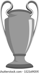taza de plata, ilustración, vector sobre fondo blanco.