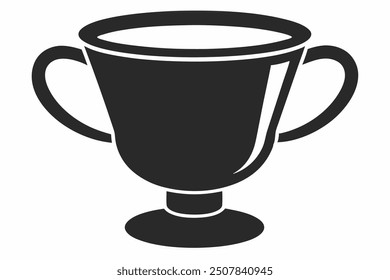 silver cup isolated on white