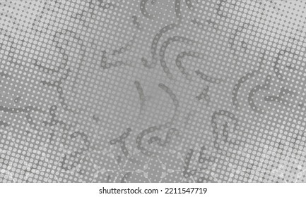 Silver Curve Abstract Space Background. Bright Creative Geometric Effect Design. Monochrome Retro Pattern Element Wallpaper. Gray Elegant Modern Presentation Background.