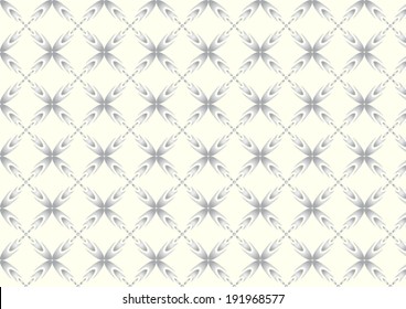Silver cute and sweet flower pattern in modern shape on pastel background. Stylish blossom pattern style for lovely and modern design