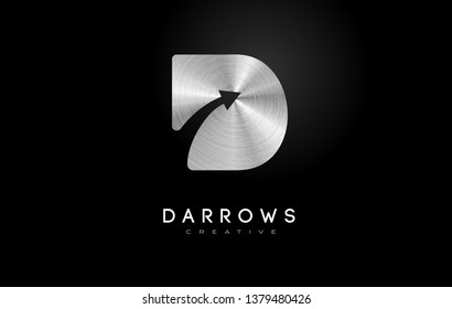 Silver D Logo.D Letter Design Vector Illustration Modern Monogram Icon.