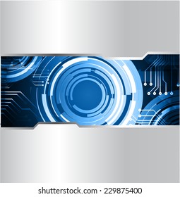 Silver Dark blue Light Abstract Technology background for computer graphic website internet and technology. 