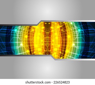 silver dark blue yellow Light Abstract Technology background for computer graphic website internet and technology. circuit board. text box. 