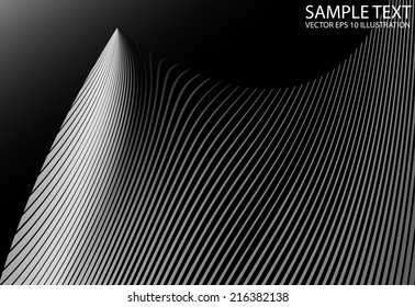 Silver dark metal striped background illustration - Abstract metal striped background lighted