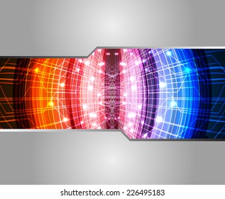 silver dark orange red blue Light Abstract Technology background for computer graphic website internet and technology. circuit board. text box. 