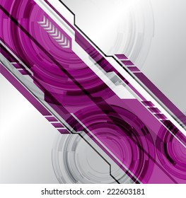 Silver Dark Purple Light Abstract Technology background for computer graphic website internet and technology.