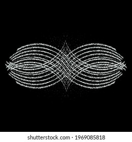 Silver decorative element vector design festive