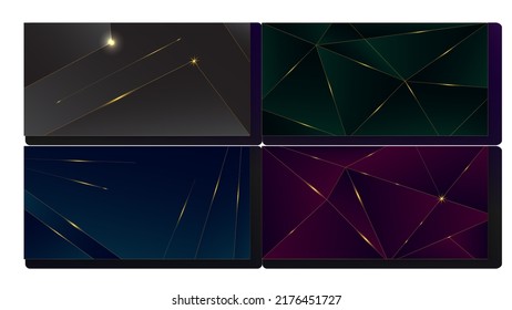 Silver Deep Black Green Purple Geometrisches Tapete. 3D Minimal Premium Weihnachtsdesign. Metallische Kristall-Feier Textur. Royal New Year Banner. Dunkelschwarz-violett-grüne blaue Grenze.
