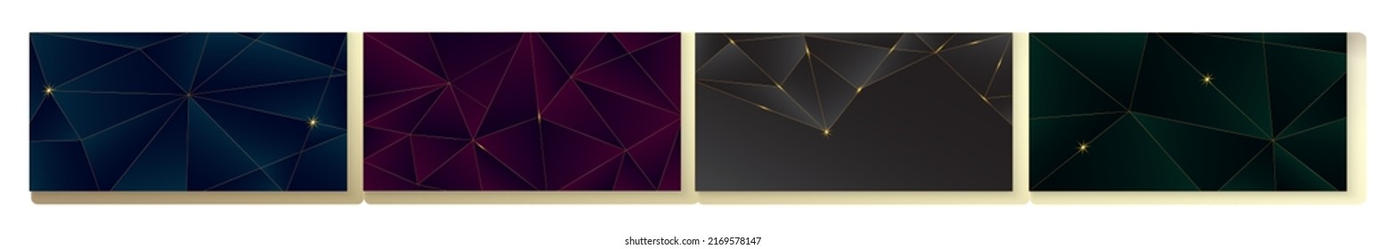 Silver Deep Purple Green Blue Black Triangular Background. 3D Minimal Rich VIP New Year Poster. Premium Christmas Banner. Shiny Shape Celebration Pattern. Dark Blue Black Purple Green Border.