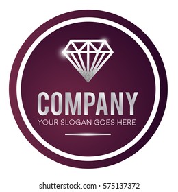 Silver diamond luxurious logo