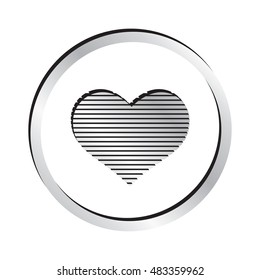Silver Digital Heart Icon